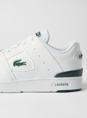 Court Cage Leather Sneakers White/Dark Green