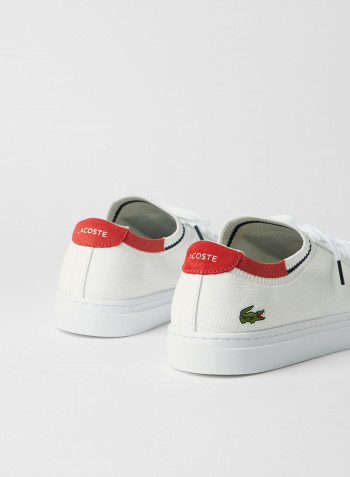 La Pique Textile Sneakers White/Red/Navy