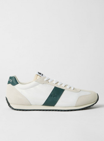 Court Pace Sneakers Off White/Dark Green