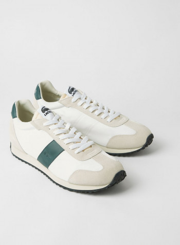 Court Pace Sneakers Off White/Dark Green