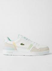 T-Clip Leather Citrus Accent Sneakers White/Light Blue