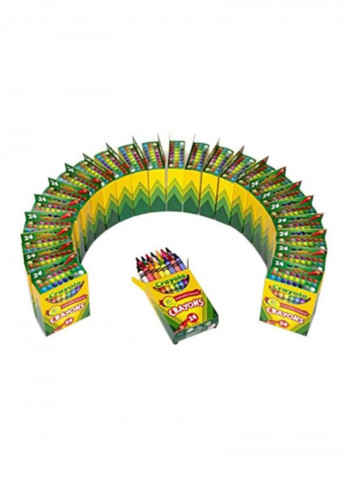 24 Count Crayons Colors Red/Yellow/Black
