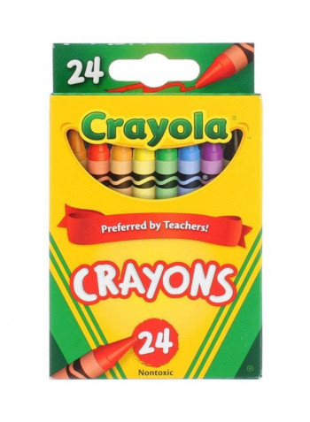 24 Count Crayons Colors Red/Yellow/Black