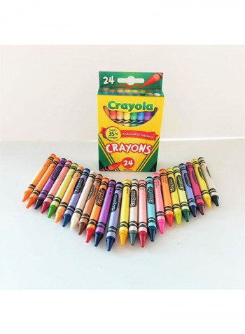 24 Count Crayons Colors Red/Yellow/Black
