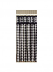 Checkerboard Printed Shower Curtain White/Brown 72x72inch