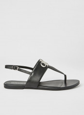Leather Flat Sandals Black reviews Leather Flat Sandals Black