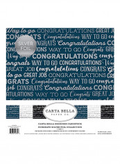 6-Piece Double-Sided Patterned Paper Foils SIlver/Blue