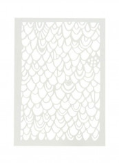 A6 Scalloped Texture Template White/Grey
