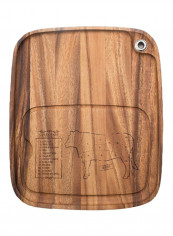 Barbecue Plate Cutting Board Brown 11x13x0.75inch