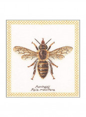 16-Piece Honey Bee On Aida Cross Stitch Kit Beige/Brown/White reviews 16-Piece Honey Bee On Aida Cross Stitch Kit Beige/Brown/White