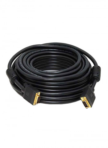 VGA Male To Male Cable 50feet Black/Gold