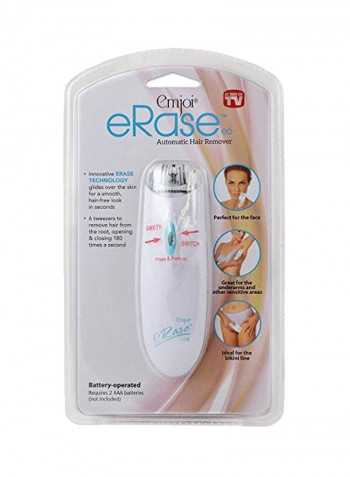 Erase Automatic Hair Remover White/Silver