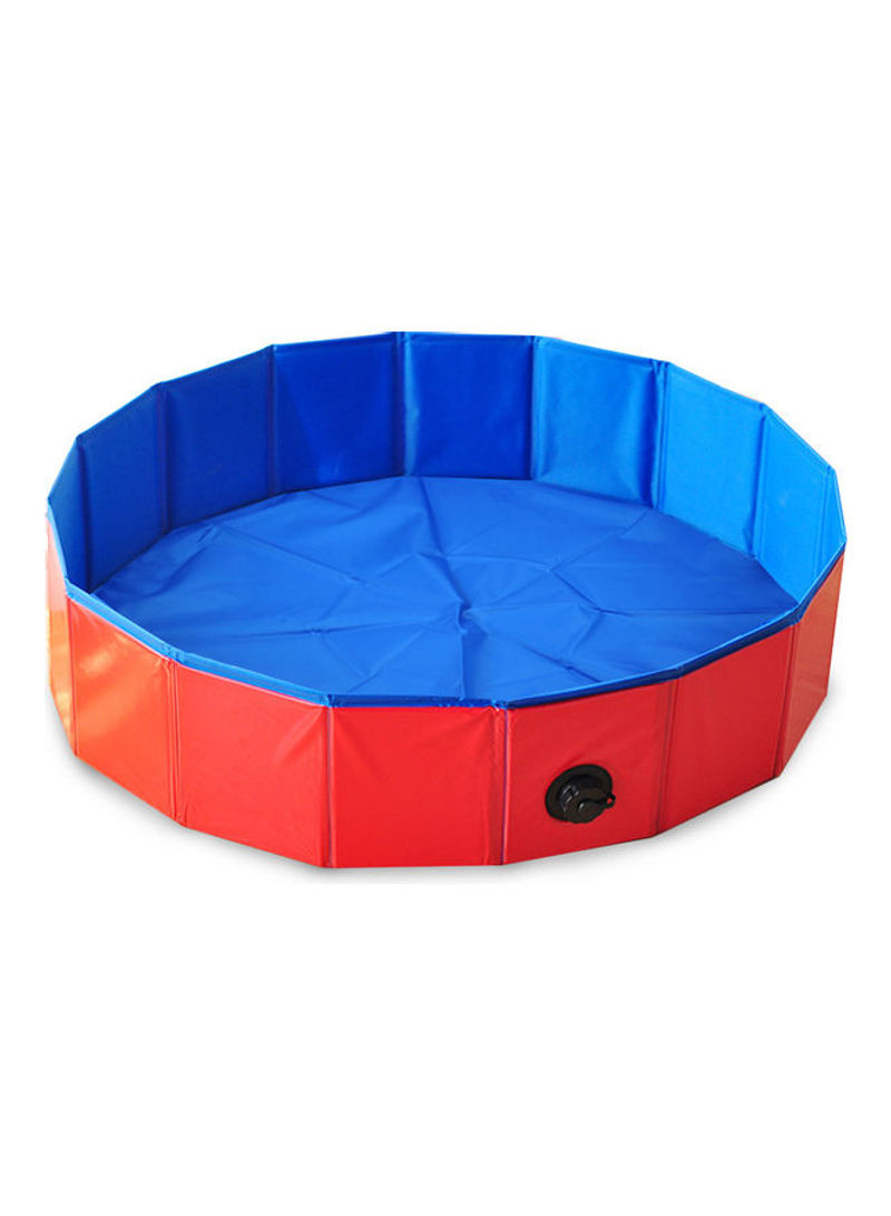 Foldable Pets Bath Pool Red/Blue 36.0x32.0x12.0cm
