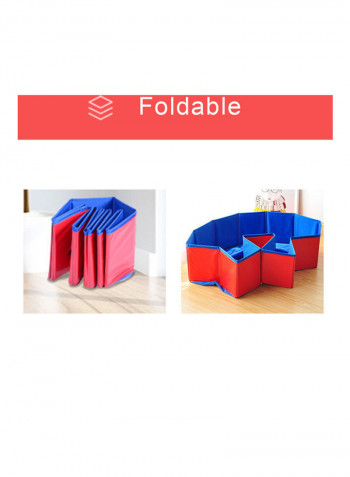 Foldable Pets Bath Pool Red/Blue 36.0x32.0x12.0cm