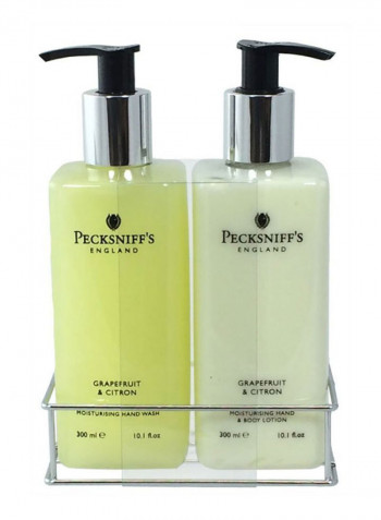 2-Piece Citron And Grapefruit Hand Wash And Body Lotion Set 2 x 300ml