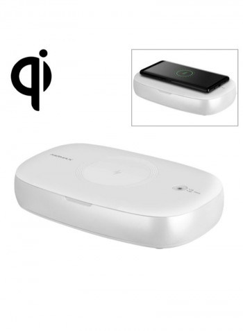 Qi Wireless charging disinfection box White