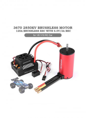Brushless Motor And Brushless Splash-Proof Electronic Speed Controller For RC Car 1RM11973