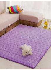 Living Room Floor Comfy Rug Purple 80x120centimeter