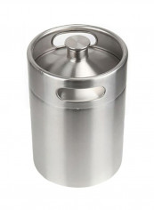 Stainless Steel Portable Barrel Silver 35x15x15centimeter