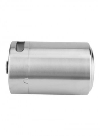 Stainless Steel Portable Barrel Silver 35x15x15centimeter