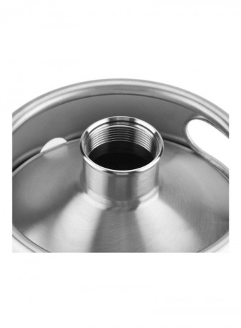 Stainless Steel Portable Barrel Silver 35x15x15centimeter