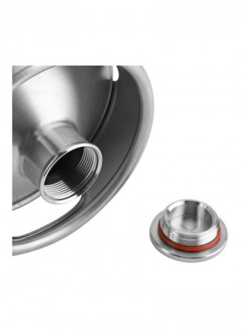 Stainless Steel Portable Barrel Silver 35x15x15centimeter