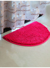 1-Piece Semi-circle Home Rug Pink 40x80centimeter