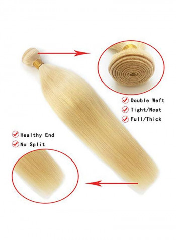 Long Straight Hair Extension 613 Blonde 14inch