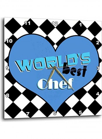 Worlds Best Chef Wall Clock Multicolour 13x13inch