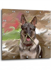 German Shepherd Wall Clock Multicolour 13 X 13inch