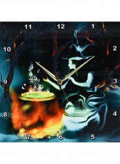 The Dark Misty Woods Wall Clock Multicolour 13x13inch