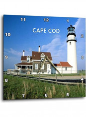 Lighthouse On Cape Cod In Massachusetts Wall Clock Multicolour 13 X 13inch