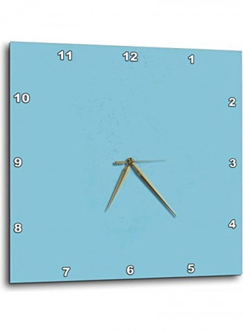 Analog Wall Clock Blue 13x13x0.1inch