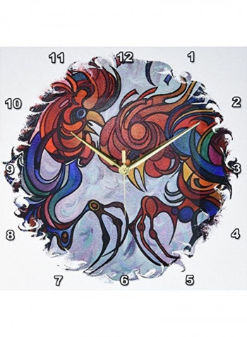 Fowl Play Wall Clock Multicolour 13x13inch