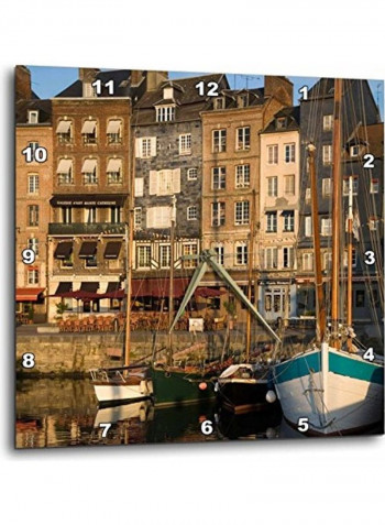 Old Harbor Honfleur Calvados Normandy FranceWall Clock Multicolour 13x13inch