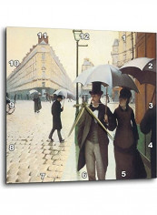 Paris Printed Wall Clock Multicolour 13x13x0.1inch