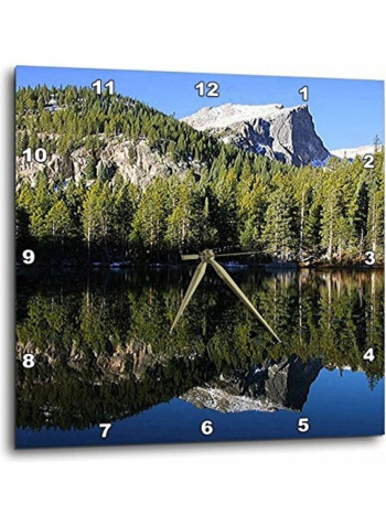 Printed Wall Clock Multicolour 13x13inch