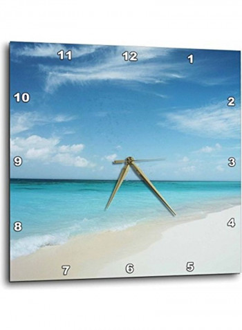 The Perfect Beach Wall Clock Multicolour 13x13inch
