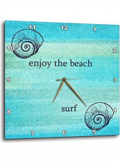 Decorative Printed Wall Clock Blue/Black/Yellow 13x13inch