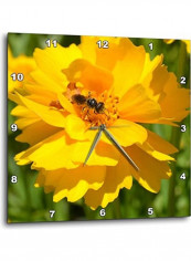 Flower Printed Wall Clock Yellow 13x13inch reviews Flower Printed Wall Clock Yellow 13x13inch