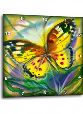 Painted Butterfly Wall Clock Multicolour 13 x 13inch