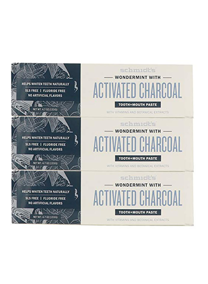 3-Piece Wondermint With Activated Charcoal Toothpaste 4.7ounce