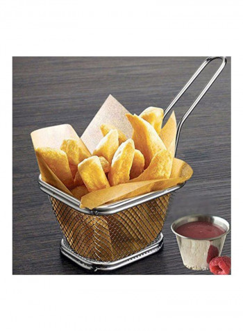 8-Piece Fryer Basket Set Silver