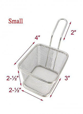 8-Piece Fryer Basket Set Silver