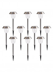 Pack Of 10 Solar Garden Lights White