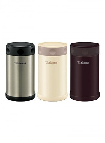 Vacuum Thermos Food Container Silver/Black 0.75L