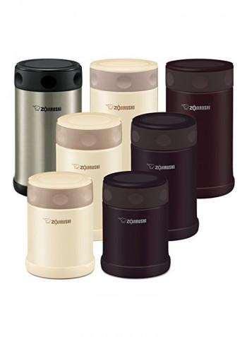 Vacuum Thermos Food Container Silver/Black 0.75L