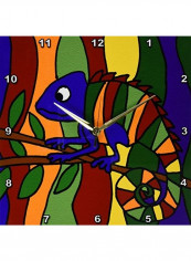 Abstract Chameleon Themed Wall Clock Multicolour reviews Abstract Chameleon Themed Wall Clock Multicolour