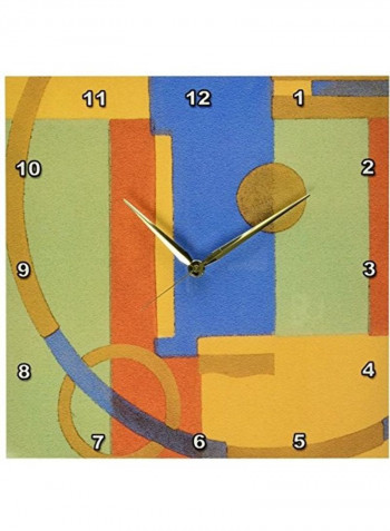 Art Deco Themed Wall Clock Multicolour