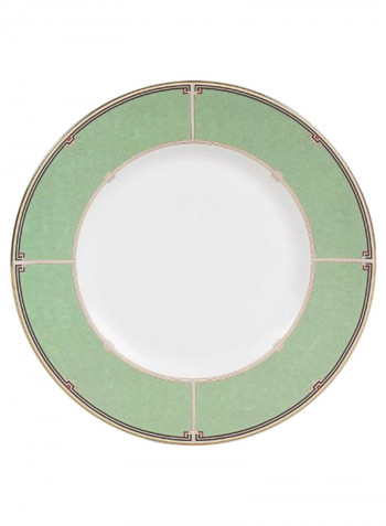 Oberon Accent Plate Green/White/ 9inch